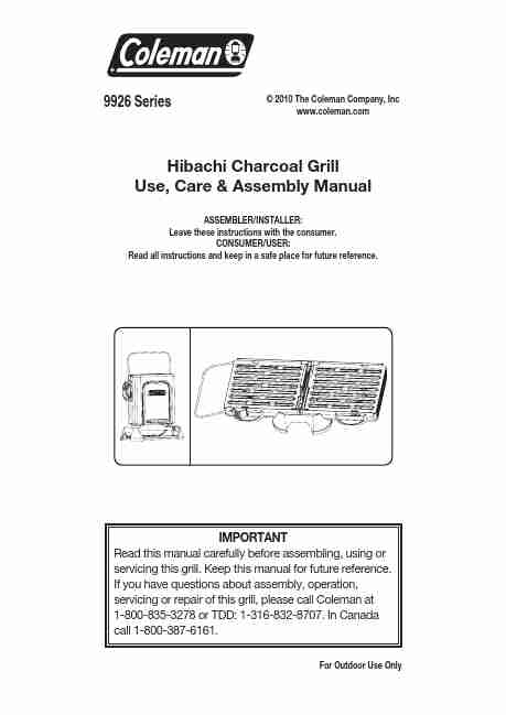 Coleman Charcoal Grill 9926-page_pdf